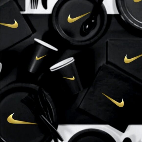 Custom Sw000sh Party, Birthday Party Dinnerware Set of 60 total pieces- Black - Picture 1 of 5